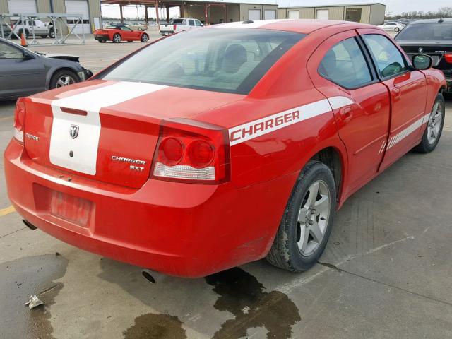 2B3CA3CVXAH287428 - 2010 DODGE CHARGER SX RED photo 4