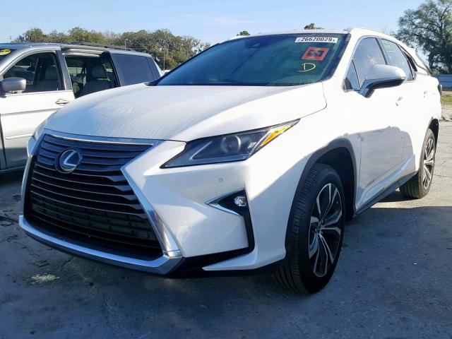 JTJGZKCA7J2001492 - 2018 LEXUS RX 350 L WHITE photo 2