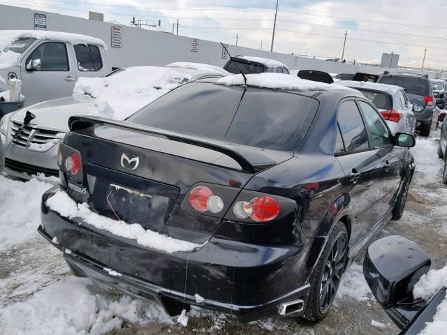 1YVHP80D255M13767 - 2005 MAZDA 6 S BLACK photo 4