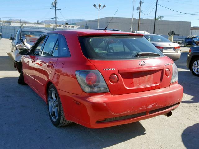 JTHED192120036088 - 2002 LEXUS IS 300 SPO RED photo 3