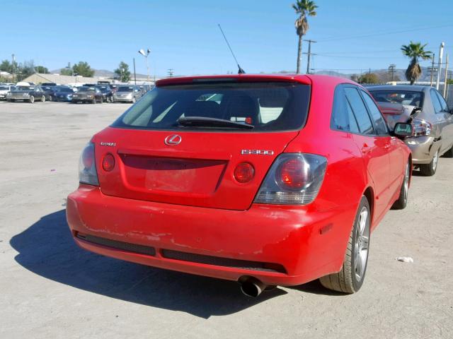 JTHED192120036088 - 2002 LEXUS IS 300 SPO RED photo 4