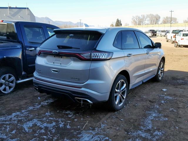 2FMTK4AP0FBB53250 - 2015 FORD EDGE SPORT SILVER photo 4