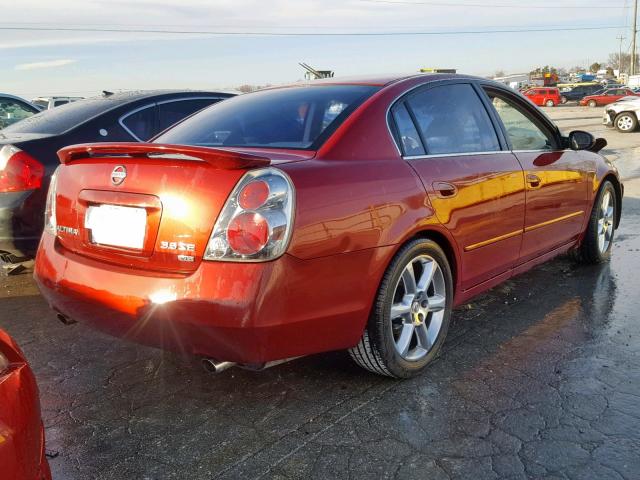 1N4BL11D25C159573 - 2005 NISSAN ALTIMA SE RED photo 4