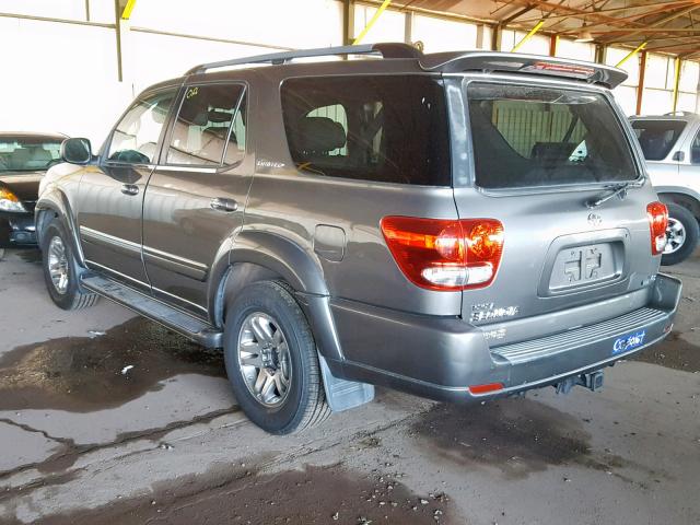 5TDZT38A65S249016 - 2005 TOYOTA SEQUOIA LI CHARCOAL photo 3