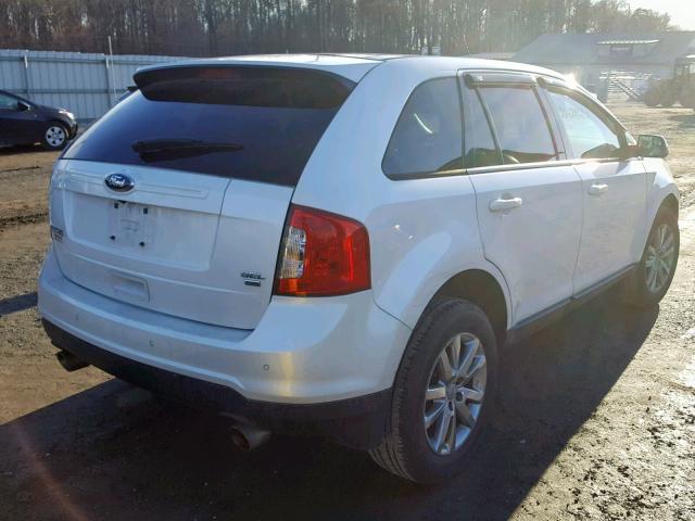 2FMDK4JC1DBA93526 - 2013 FORD EDGE SEL WHITE photo 4