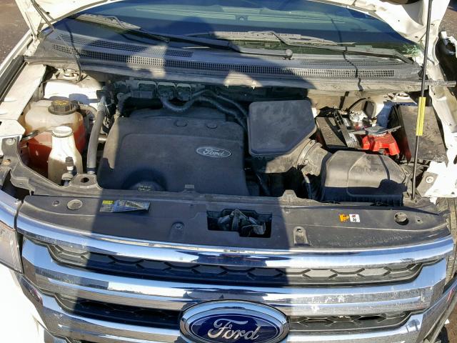 2FMDK4JC1DBA93526 - 2013 FORD EDGE SEL WHITE photo 7