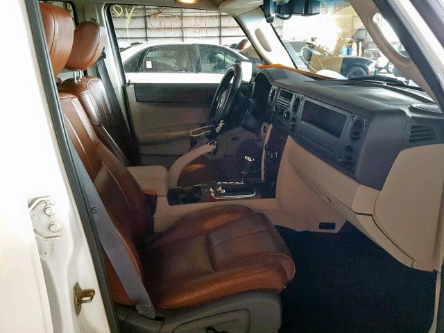 1J8HG582X6C352486 - 2006 JEEP COMMANDER WHITE photo 5