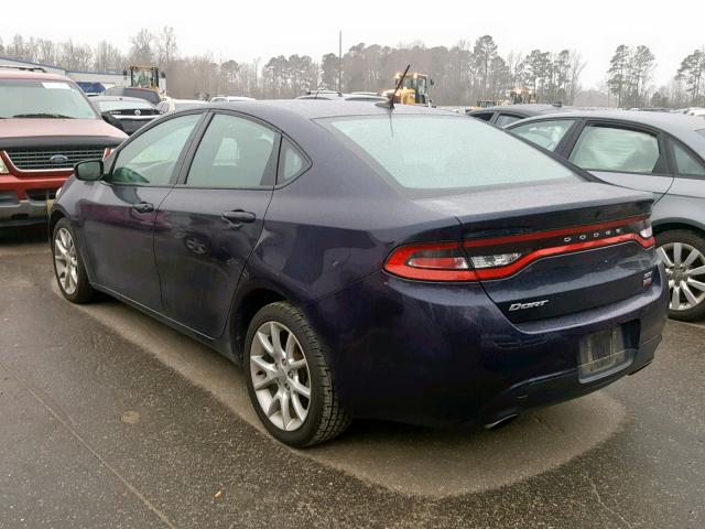 1C3CDFBH4DD343906 - 2013 DODGE DART SXT BLUE photo 3