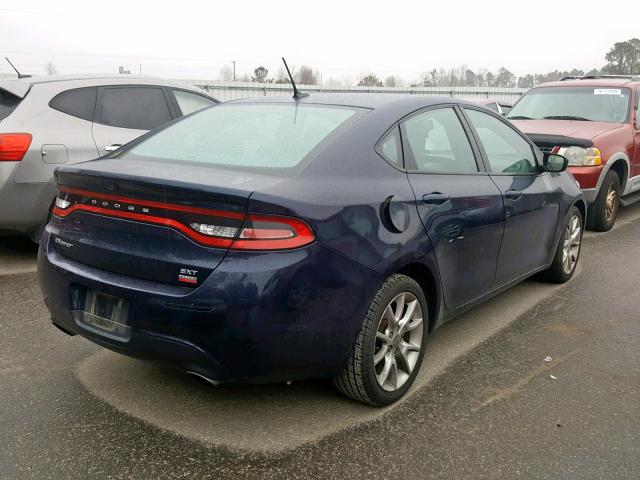 1C3CDFBH4DD343906 - 2013 DODGE DART SXT BLUE photo 4