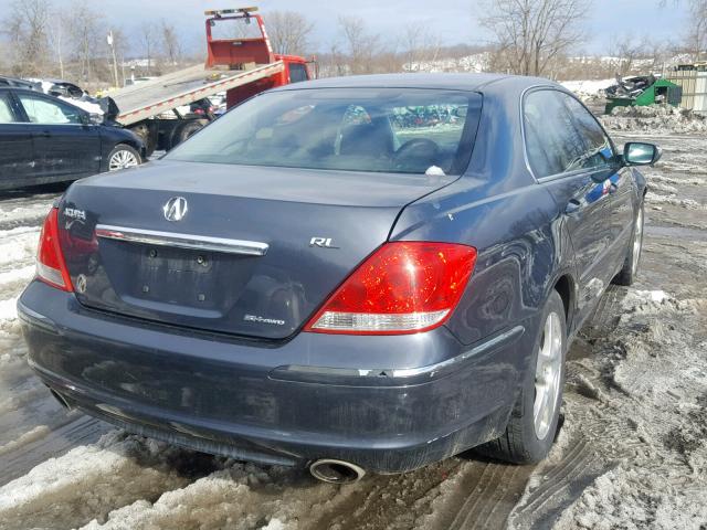 JH4KB166X7C003385 - 2007 ACURA RL CHARCOAL photo 4