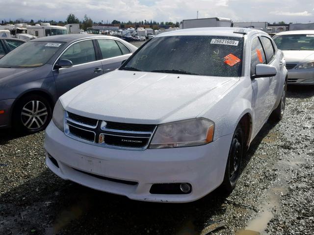 1B3BD2FG0BN591600 - 2011 DODGE AVENGER LU WHITE photo 2