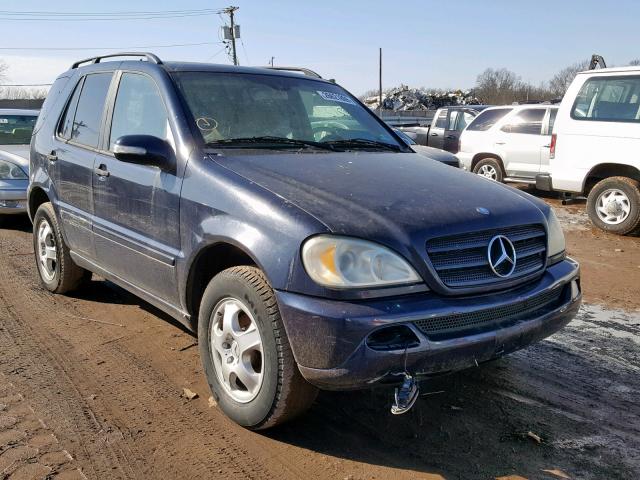 4JGAB57E73A456102 - 2003 MERCEDES-BENZ ML 350 BLUE photo 1