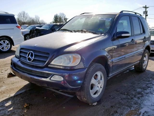 4JGAB57E73A456102 - 2003 MERCEDES-BENZ ML 350 BLUE photo 2