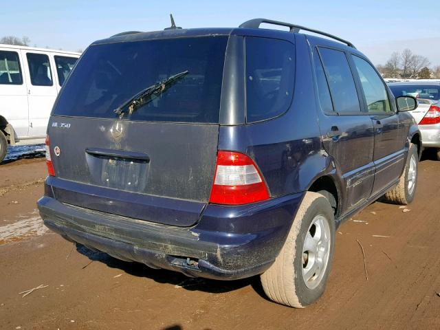 4JGAB57E73A456102 - 2003 MERCEDES-BENZ ML 350 BLUE photo 4