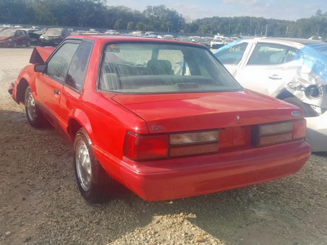 1FACP40MXPF172066 - 1993 FORD MUSTANG LX RED photo 3