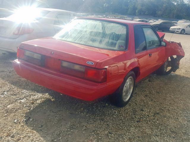 1FACP40MXPF172066 - 1993 FORD MUSTANG LX RED photo 4