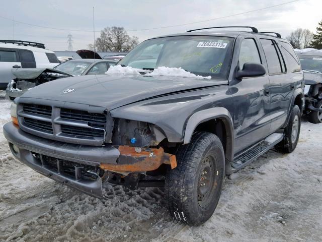 1B4HS38N52F170074 - 2002 DODGE DURANGO SP GRAY photo 2