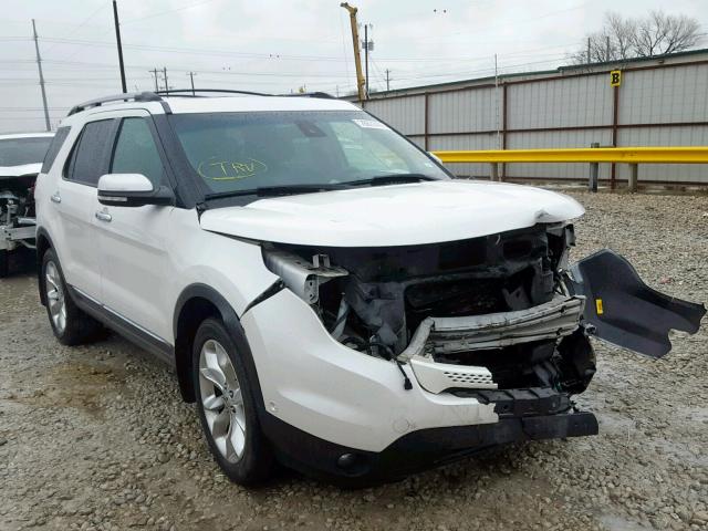 1FM5K8F86DGB43281 - 2013 FORD EXPLORER L WHITE photo 1