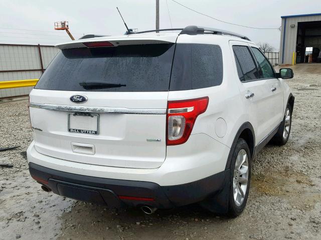 1FM5K8F86DGB43281 - 2013 FORD EXPLORER L WHITE photo 4