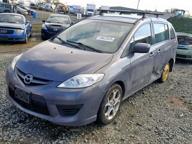 JM1CR2WL0A0370687 - 2010 MAZDA 5 GRAY photo 2