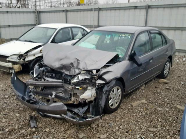 2HGES16315H583190 - 2005 HONDA CIVIC DX V GRAY photo 2