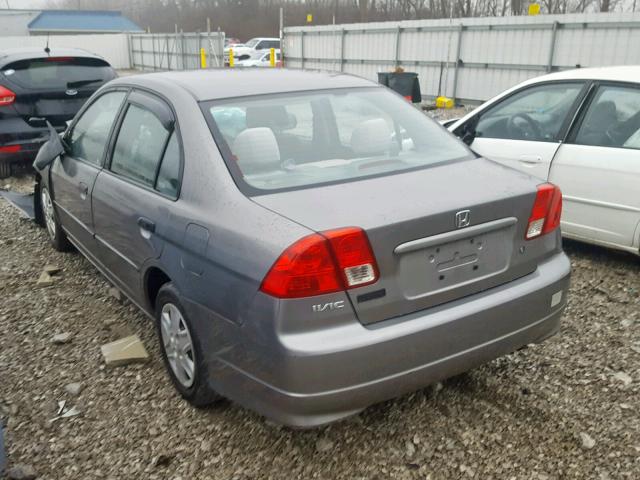 2HGES16315H583190 - 2005 HONDA CIVIC DX V GRAY photo 3