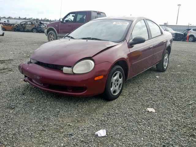 1B3ES26C62D599870 - 2002 DODGE NEON MAROON photo 2