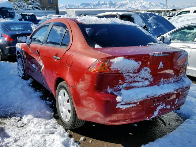 JA3AU16U09U006166 - 2009 MITSUBISHI LANCER DE RED photo 3