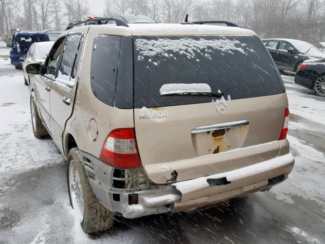 4JGAB75E33A417702 - 2003 MERCEDES-BENZ ML 500 TAN photo 3