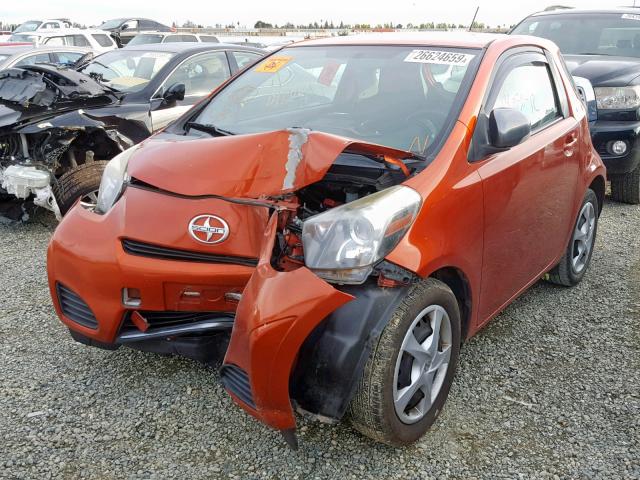 JTNJJXB08CJ010650 - 2012 TOYOTA SCION IQ ORANGE photo 2