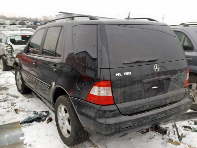 4JGAB57E84A509097 - 2004 MERCEDES-BENZ ML 350 BLACK photo 3