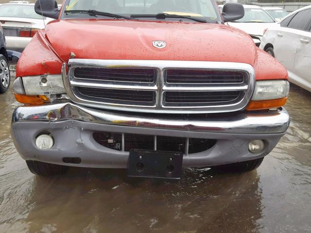 1D7HG48N74S612475 - 2004 DODGE DAKOTA QUA RED photo 9