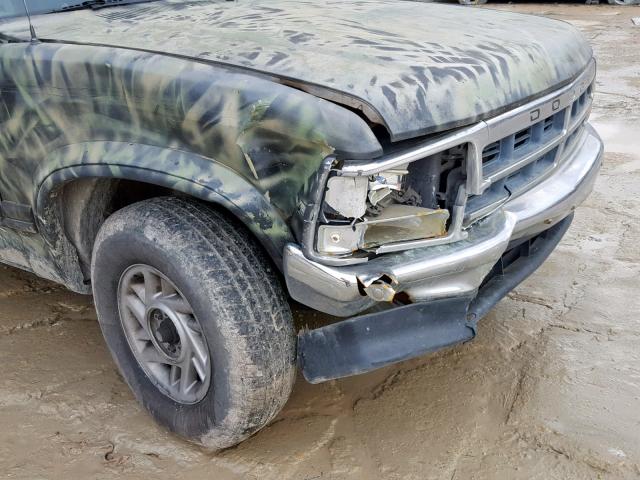 1B7GL23Y8PS270336 - 1993 DODGE DAKOTA GREEN photo 9