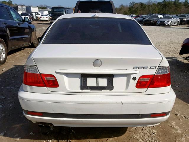 WBABD33454PL03556 - 2004 BMW 325 CI WHITE photo 9