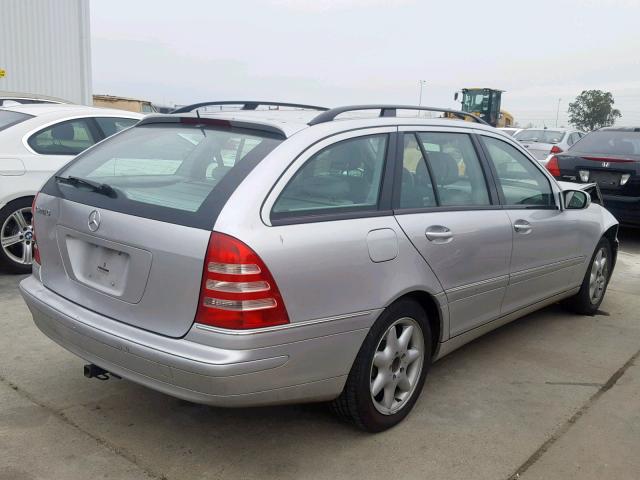 WDBRH61J74F452572 - 2004 MERCEDES-BENZ C 240 SPOR SILVER photo 4