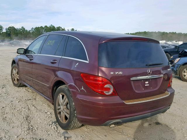 4JGCB65E08A074504 - 2008 MERCEDES-BENZ R 350 BURGUNDY photo 3