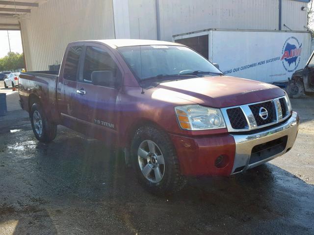 1N6BA06A36N563512 - 2006 NISSAN TITAN XE BURGUNDY photo 1