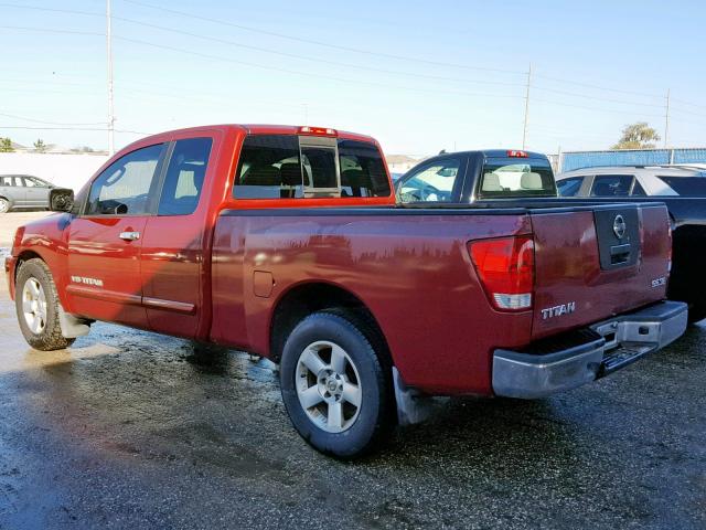 1N6BA06A36N563512 - 2006 NISSAN TITAN XE BURGUNDY photo 3