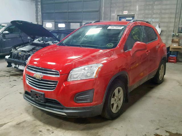 KL7CJPSB9GB749912 - 2016 CHEVROLET TRAX 1LT RED photo 2