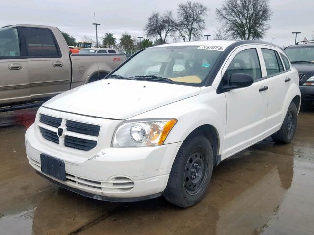 1B3HB28B67D116032 - 2007 DODGE CALIBER WHITE photo 2