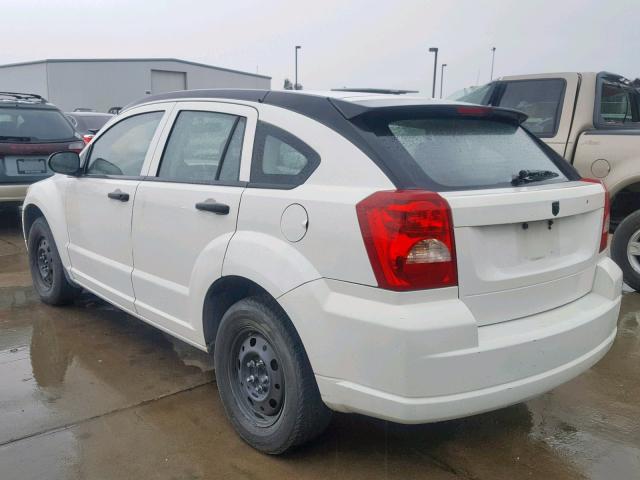 1B3HB28B67D116032 - 2007 DODGE CALIBER WHITE photo 3