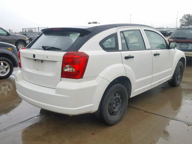 1B3HB28B67D116032 - 2007 DODGE CALIBER WHITE photo 4