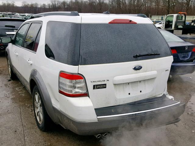 1FMDK02W38GA30329 - 2008 FORD TAURUS X S WHITE photo 3