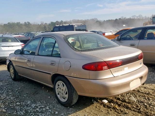 1FAFP10P6XW186813 - 1999 FORD ESCORT LX TAN photo 3