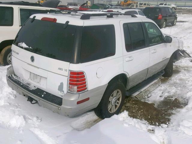 4M2DU86W72UJ11649 - 2002 MERCURY MOUNTAINEE WHITE photo 4