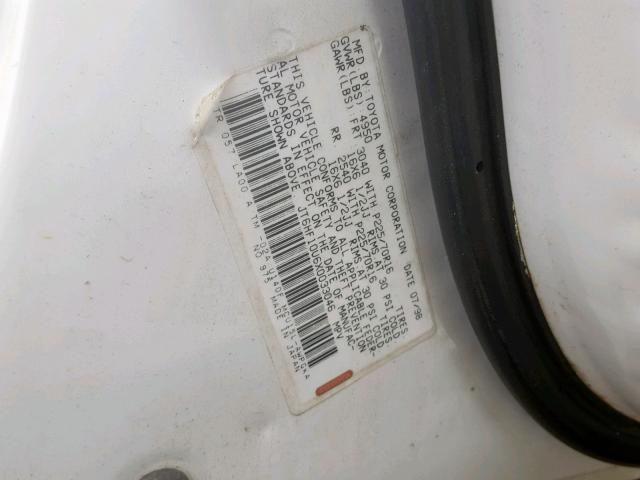 JT6HF10U6X0033046 - 1999 LEXUS RX 300 WHITE photo 10