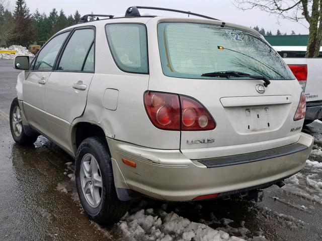 JT6HF10U6X0033046 - 1999 LEXUS RX 300 WHITE photo 3