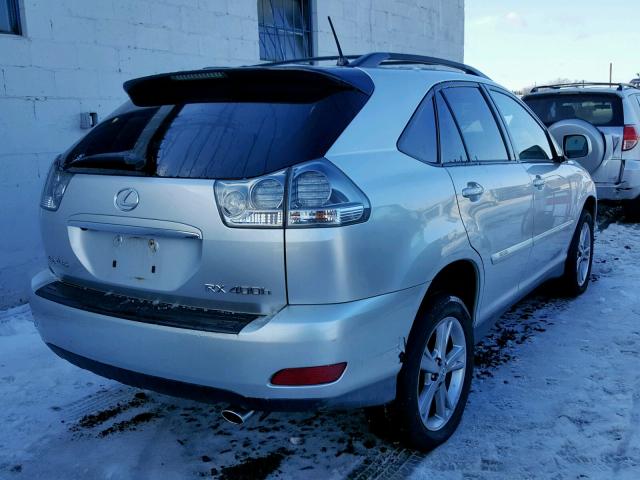 JTJHW31U872011361 - 2007 LEXUS RX 400H SILVER photo 4