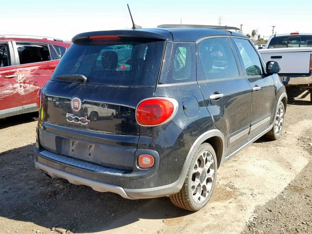 ZFBCFADH3EZ018001 - 2014 FIAT 500L TREKK BLACK photo 4