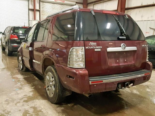 4M2EU48847UJ06573 - 2007 MERCURY MOUNTAINEE BURGUNDY photo 3